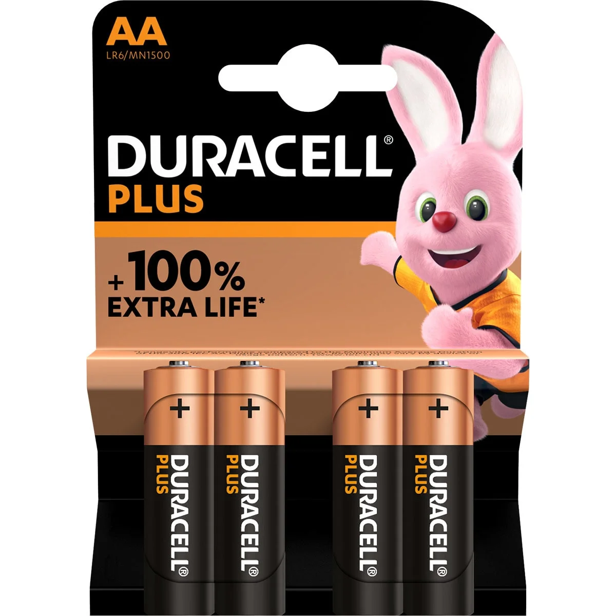Pack de 4 Pilas AA Duracell Plus Power Boost DPBLR6B4/ 1.5V/