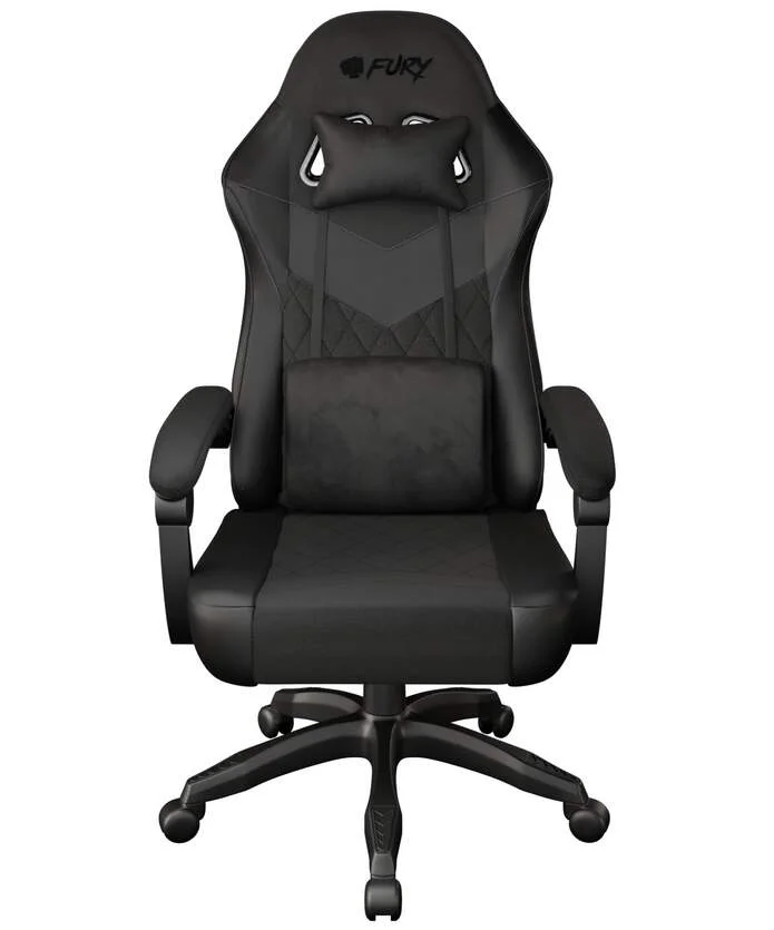 Silla Gaming Fury Shinai S2 - Reposacabezas, almohada lumbar, inclinable, reposabrazos fijos blandos - Sillas Gaming