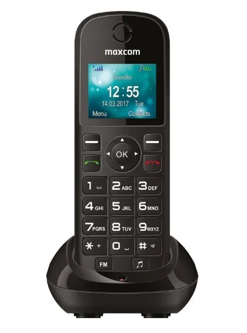 Teléfono Inalámbrico Maxcom MM35D/ Negro 2G