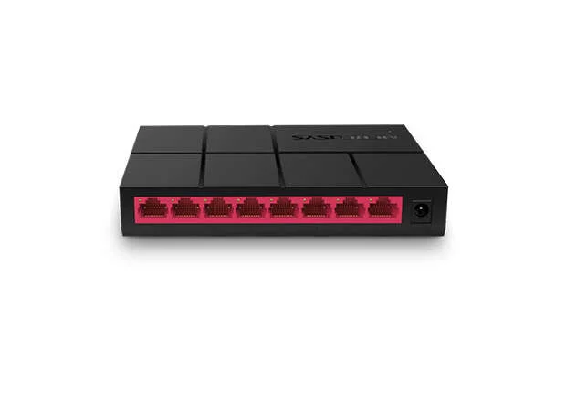 Mercusys Switch 8 Puertos Gigabit RJ45 10/100/1000Mbps - Diseño Compacto - Plug & Play - Tecnologia Verde MS108G