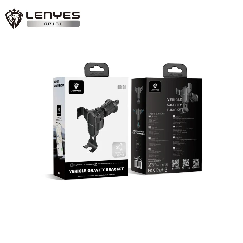 Soporte de Coche Gravedad Automática para Rejilla de Aire Lenyes CR181 - Accesorios Smartphones