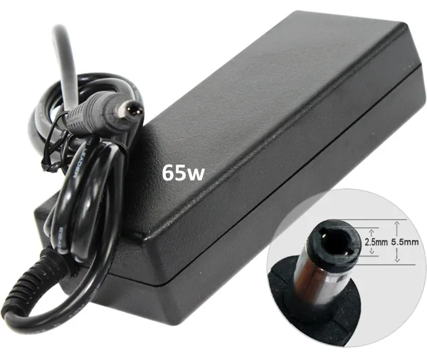 Cargador compatible para portátil ASUS / MSI / TOSHIBA / LENOVO / MEDION 65W 19V 3.42A 5.5x2.5 mm Dayma Ref. CARG-111