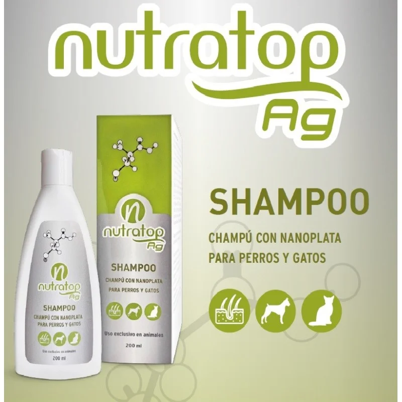 Nutratop AG Champú Dermatológico con Plata Coloidal (200 ml)