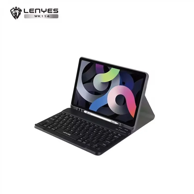 Funda con Teclado Inalámbrico Lenyes WK114 para iPad 10.9" (10ª/11ª Gen) | Bluetooth 5.0 | Magnético 3 en 1 | Tejido Antimanchas