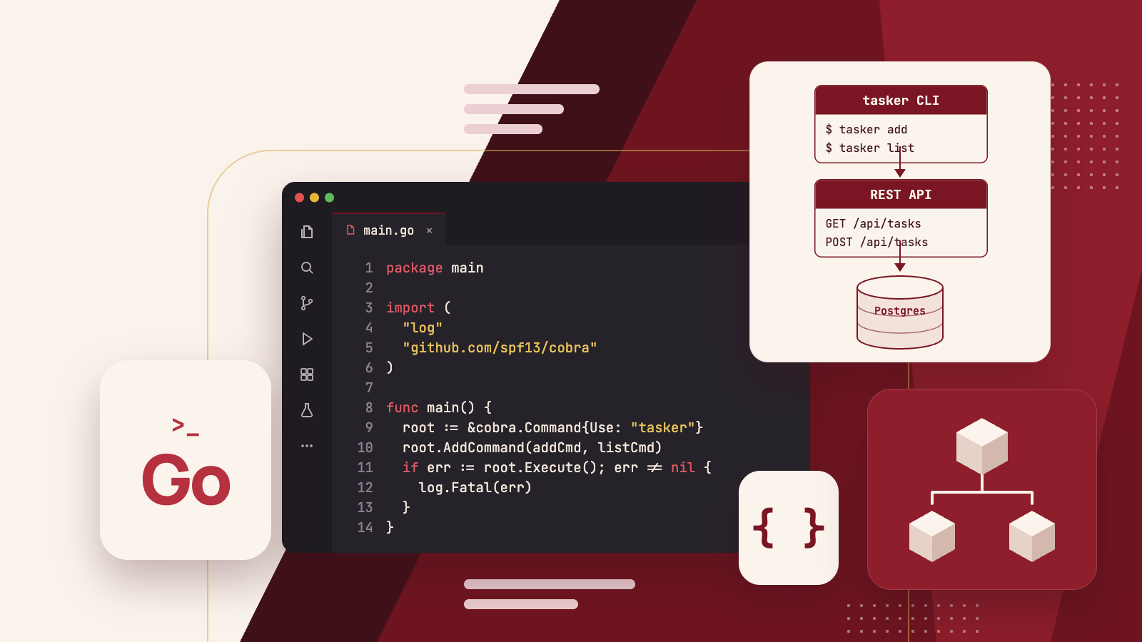 Kurssin kansikuva: Go for Backend and CLI Development