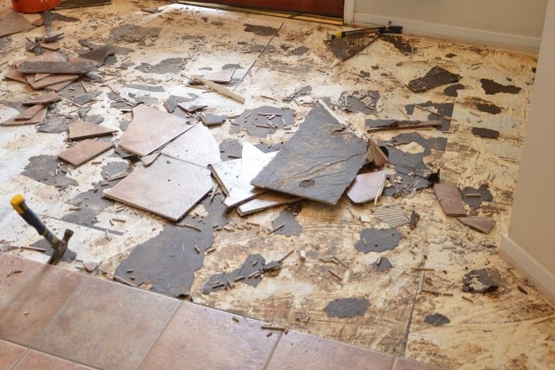 vinyl floor tile removal