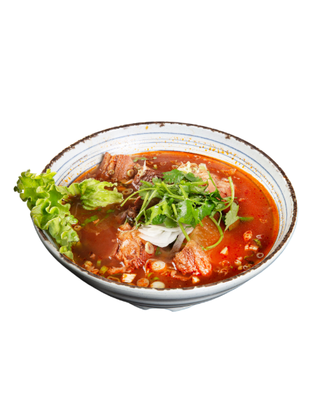 Soupe de pâte de riz au ragoût de boeuf