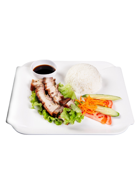 Riz au poitrine de porc croustillant