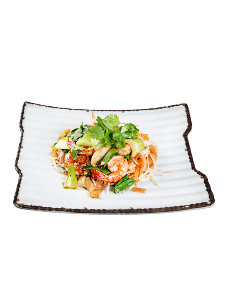 Pâtes de riz (nouilles) sautées aux crevettes