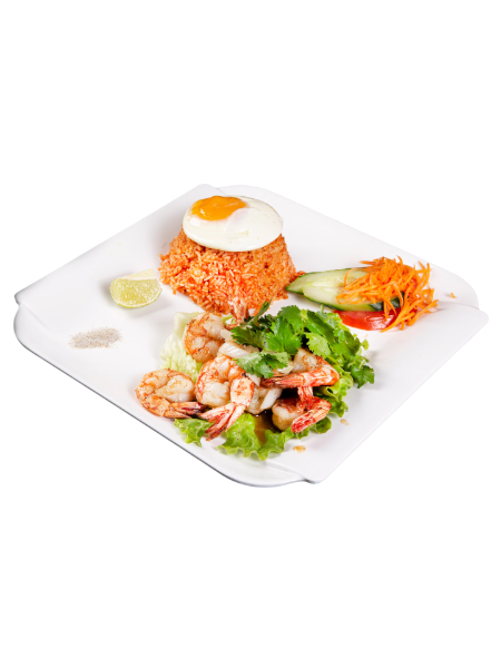 Riz aux crevettes sautées façon Loc Lac