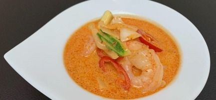75. Thai red curry shrimps