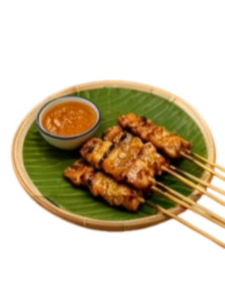 Brochetas de pollo satay