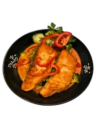 409. Curry mit Lachs
