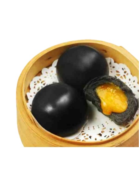 Salted egg yolk custard black bun