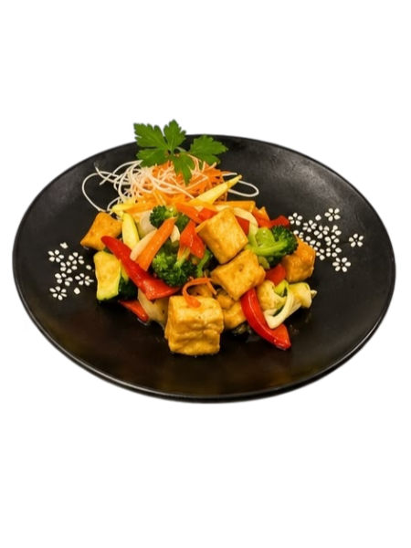 706. Japanischer weißer Tofu mit Gemüse