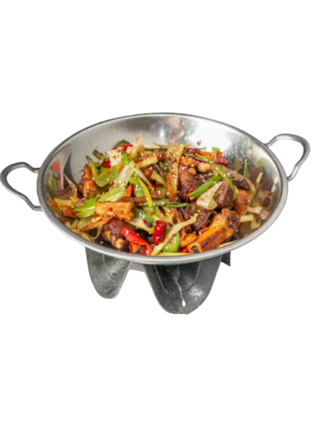 Dry-pot pork intestine and pork trotters