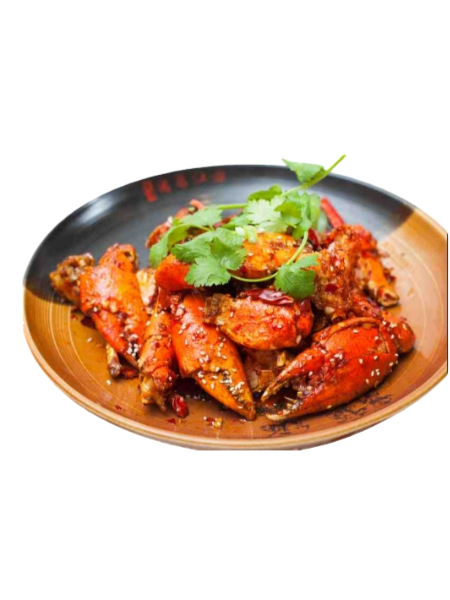 Fried crabs in spicy Sichuan sauce