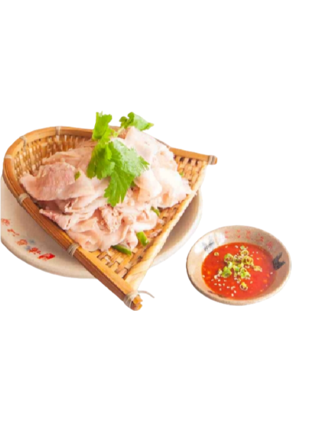 Sliced pork with garlic sauce