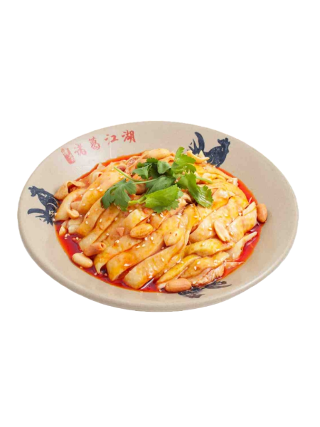 Steamed chicken in spicy sauce