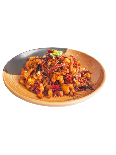 Spicy dry pepper chicken