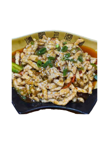 Fried pork with chilli peppers