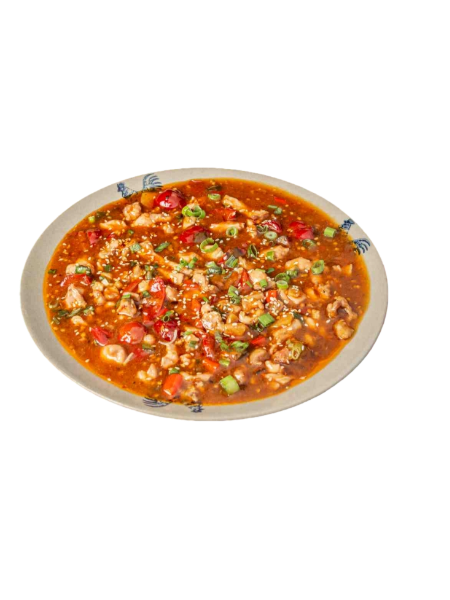 Rabbit with pikled pepper