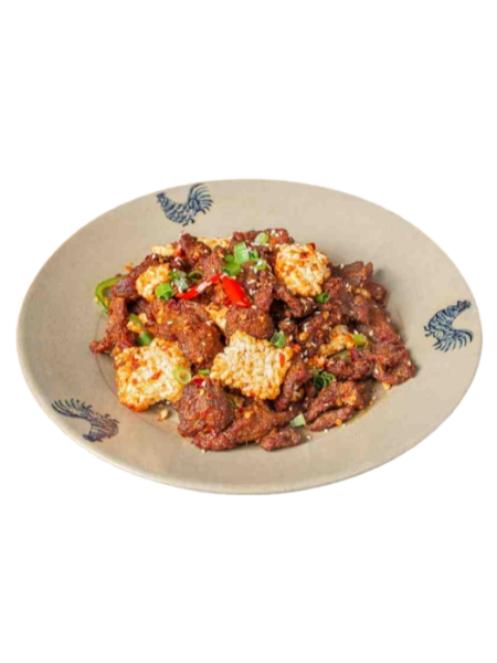 Sliced Beef with crispy rice