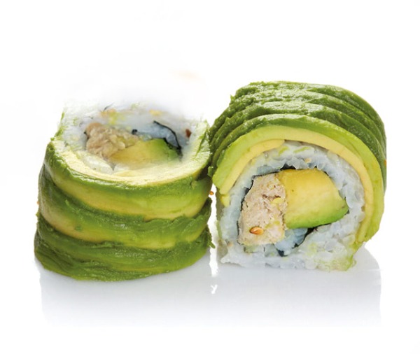 Avocat roll saumon