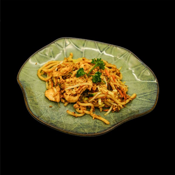 228. Spaghetti di udon con verdura e pollo*