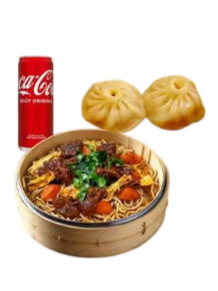 FORMULE A 小笼包2P + 蒸面 + 饮料 XIAO LONG BAO 2P + NOUILLES VAPEUR + BOISSON [33CL]