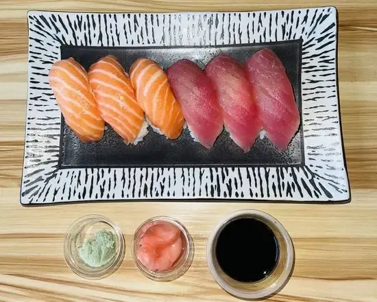 Sushi, 3 saumons, 3 thons