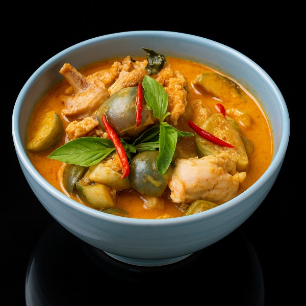 28. Poulet au curry et au jus de coco