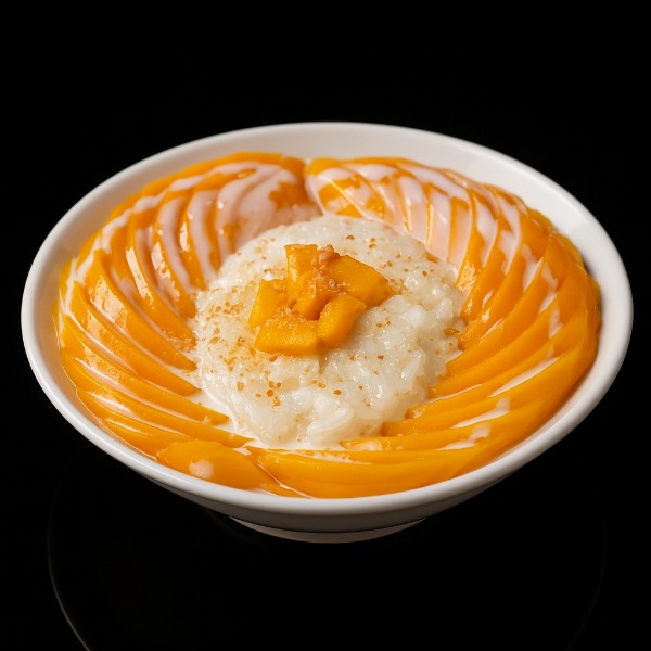 DE3. Riz gluant à la mangue fraîche et lait de coco