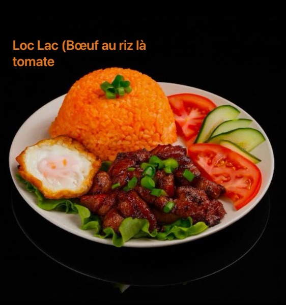90. Loc lac (boeuf au riz à la tomate)