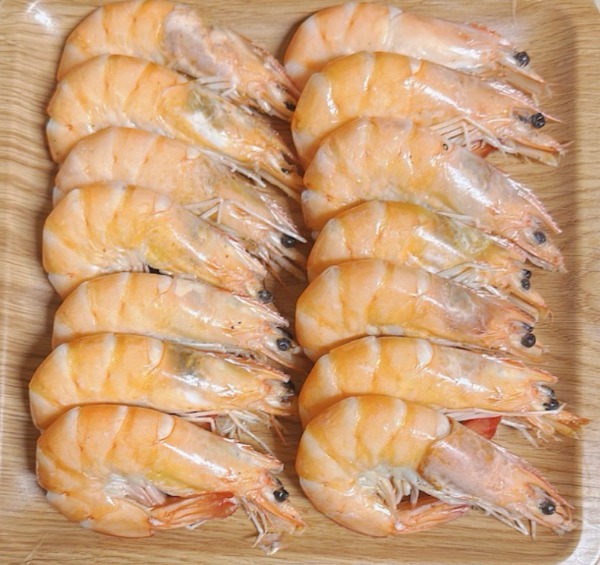 소금물새우 Crevettes à la vapeur