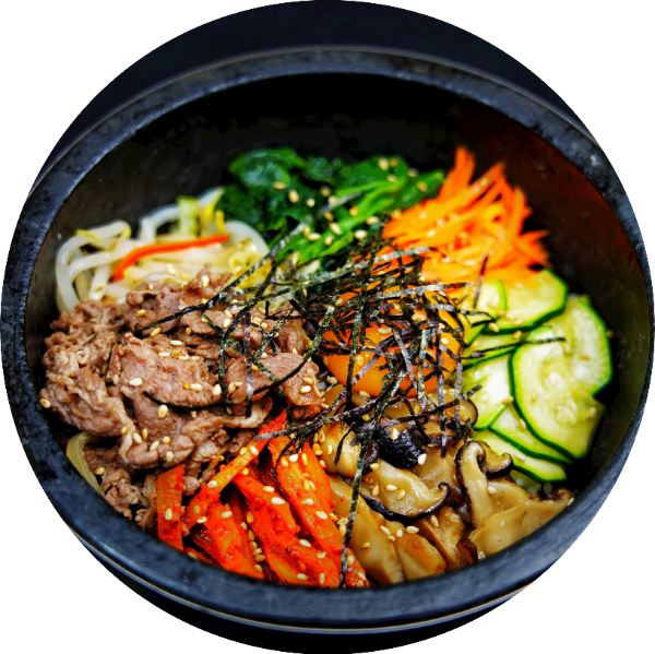 B2. Bibimpap au boeuf mariné