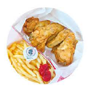 Ailes de poulet frites + frites 6pcs