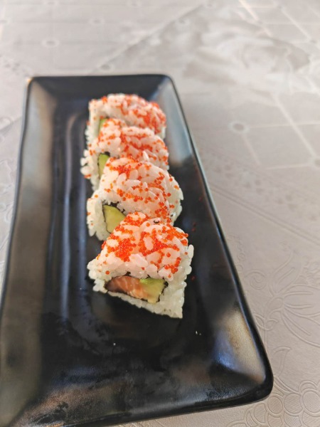 132. Avocado salmon masago