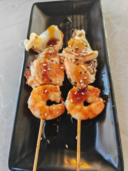 45. Skewer seafood 3p