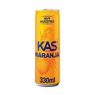 KAS Naranja Zero Refresco con gas sabor Naranja sin Azúcar Lata 330ml