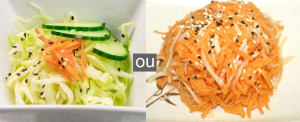 01 Salade de crudité (Carotte ou Chou)