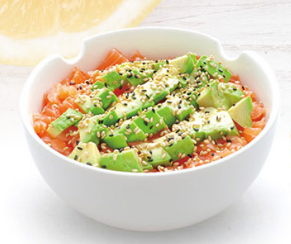 MENU D. Tartare de saumon et avocat