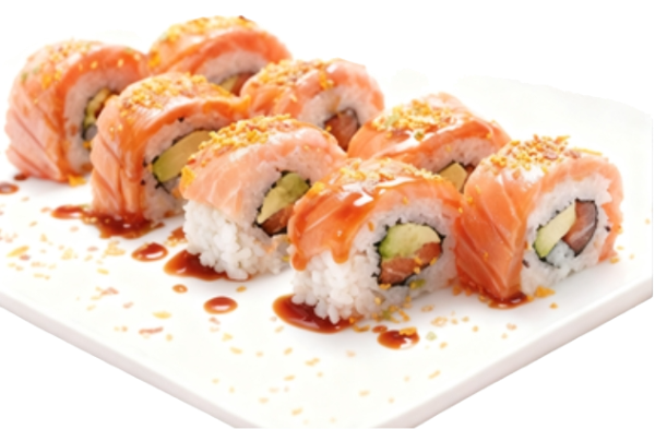 P2. Maki saumon mi-cuit tempura 8pcs