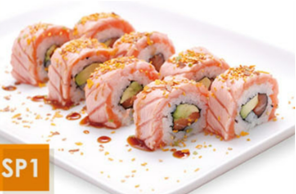 P1. Maki saumon mi-cuit 8pcs