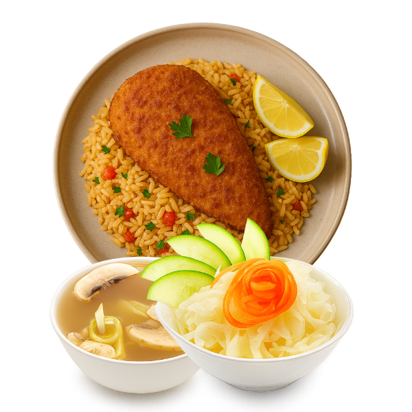 MENU SP5. RIZ AU POULET CROUSTILLANT