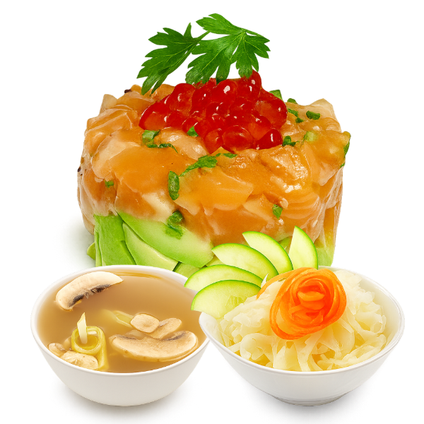 MENU D. Tartare de saumon et avocat