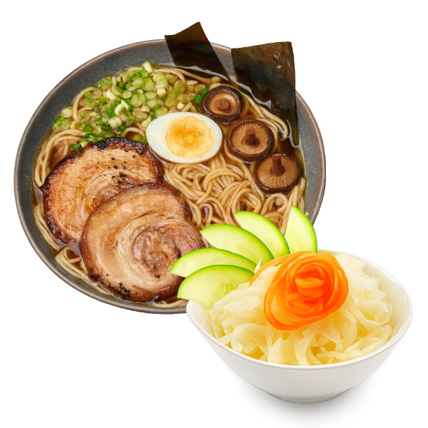 MENU SP9. Soupe de nouille au miso avec tranche de porc