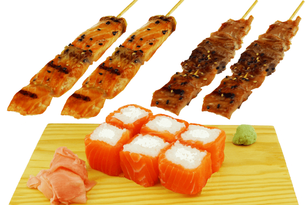 MB9. 4 Brochettes et 6 roll