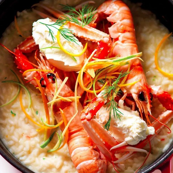 Ita19. Risotto with langoustine and truffle