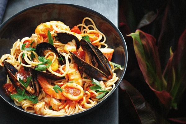 Ita14. Linguine with seafood